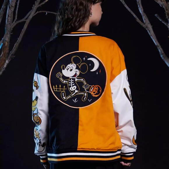Her Universe BRAND NEW Disney Halloween Mickey Varsity Jacket XL - Picture 2 of 3